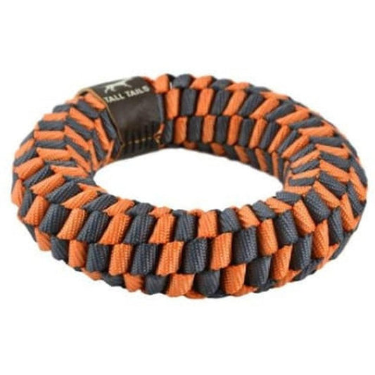 Tall Tails Orange Braided Ring Toy Outdoor Dogs