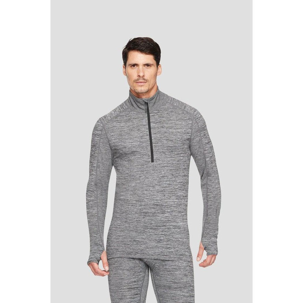 2.0 Men's Thermolator Performance Half Zip-Men's - Clothing - Baselayer-Terramar-Dark Grey Melange-M-Appalachian Outfitters
