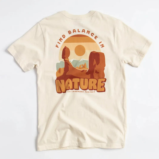 The Landmark Project Sample - Find Balance in Nature Unisex Short Sleeve Pocket Tee-Unisex - Clothing - Tops-The Landmark Project-Honeycomb-M-Appalachian Outfitters