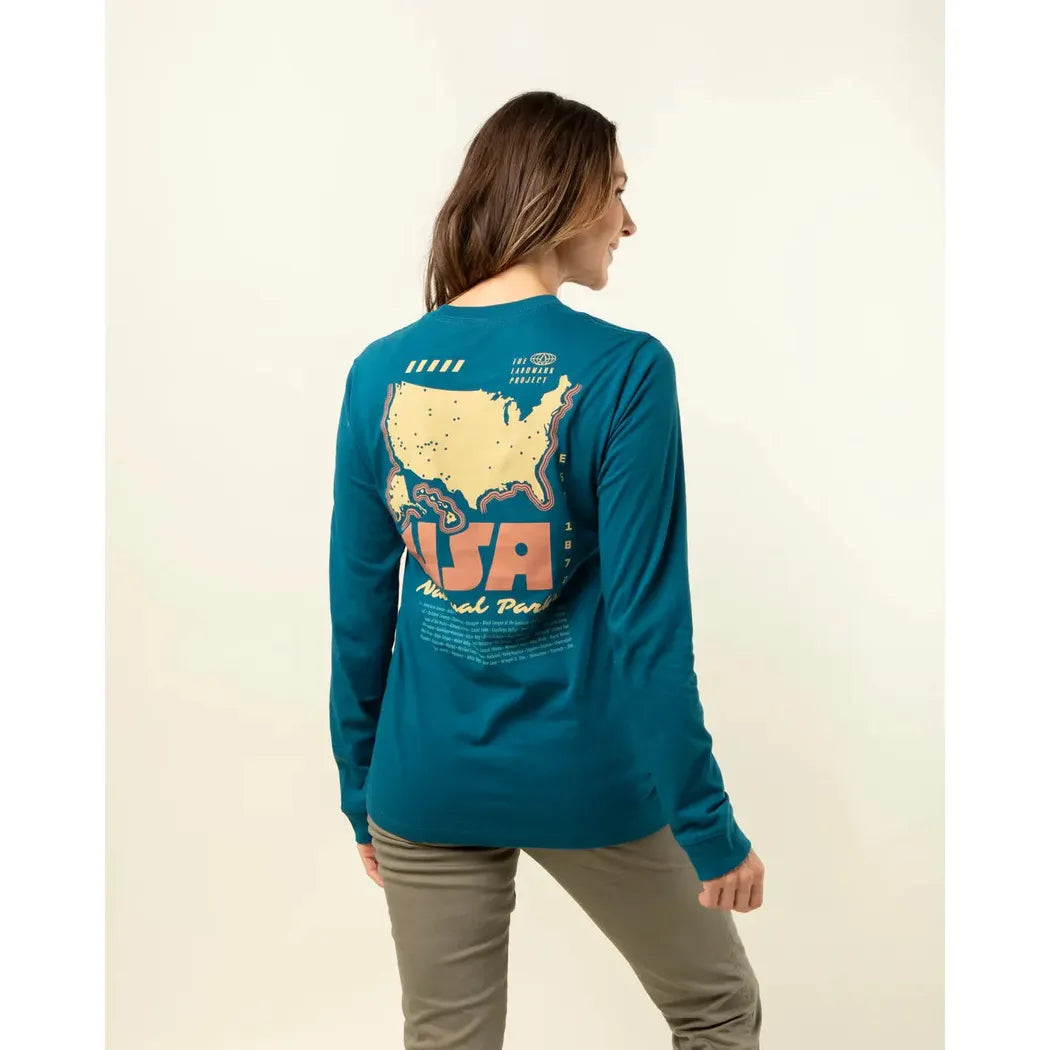 The Landmark Project Sample - National Parks of the USA Unisex Long Sleeve Tee-Unisex - Clothing - Tops-The Landmark Project-Appalachian Outfitters