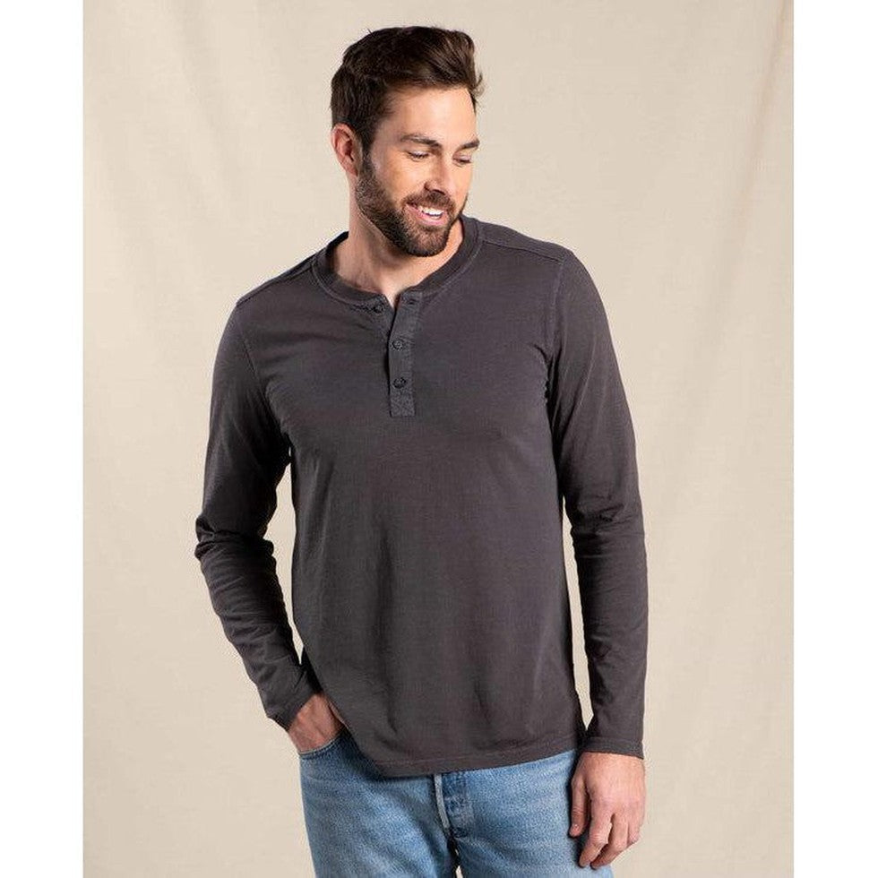 Men's Primo LS Henley-Men's - Clothing - Tops-Toad & Co-Soot-M-Appalachian Outfitters