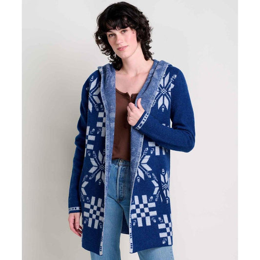 Toad & Co Women's Merino Heartfelt Hoodie-Women's - Clothing - Tops-Toad & Co-Midnight Snowflakes-S-Appalachian Outfitters