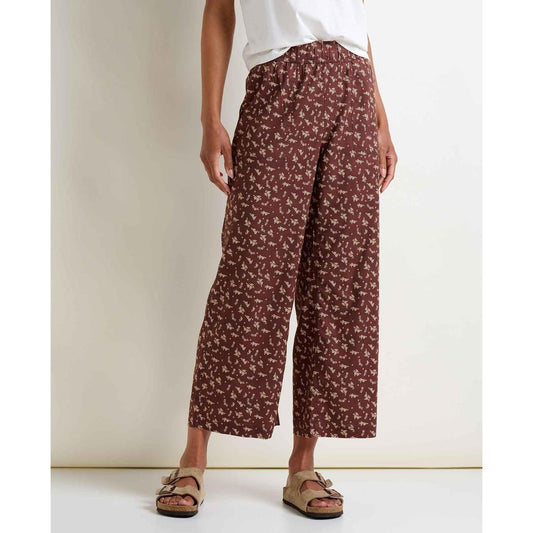 Toad & Co Women's Taj Hemp Wide Leg Pant-Women's - Clothing - Bottoms-Toad & Co-Chestnut Floral Print-S-Appalachian Outfitters