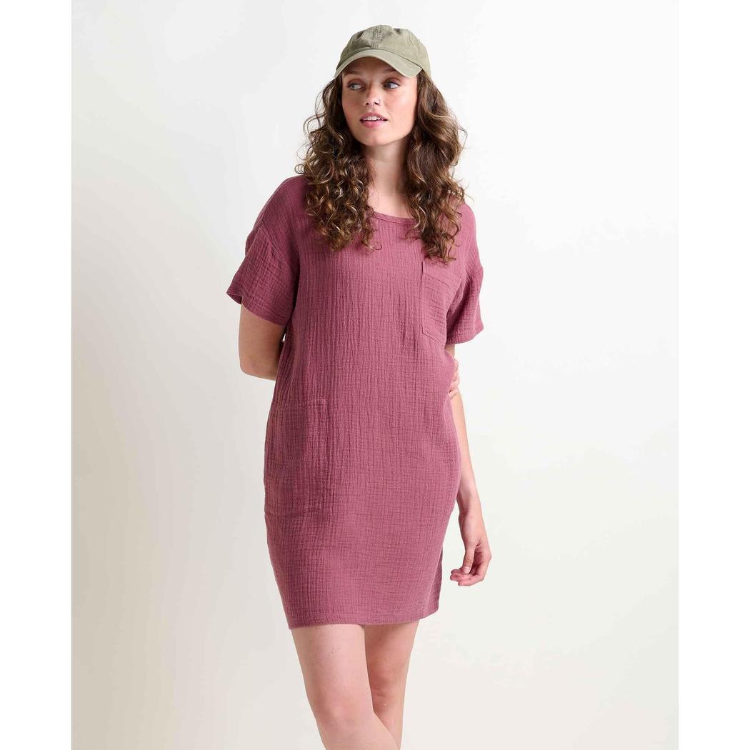 Toad & Co Women's Tate Double Weave Short Sleeve Dress Toad & Co Women's Tate Double Weave Short Sleeve Dress