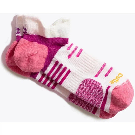 Tough Cuties Tia - Ladies All Terrain Performance No Show Tab-Accessories - Socks - Women's-Tough Cuties-White Boysenberry-S-Appalachian Outfitters