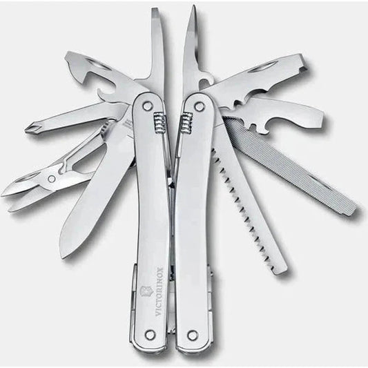 Victorinox Swiss Tool Spirit MX, Silver, Nylon Pouch (Boxed)-Camping - Accessories - Knives-Victorinox-Gray-Appalachian Outfitters