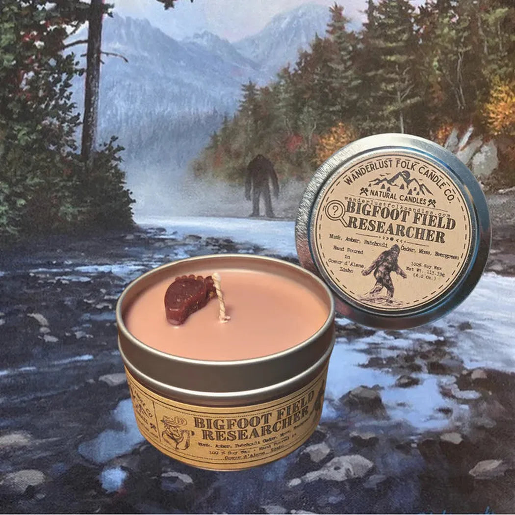 Wanderlust Folk Bigfoot Field Researcher - USA MADE - Soy Wax Candles-Accessories - Novelty-Wanderlust Folk-Appalachian Outfitters