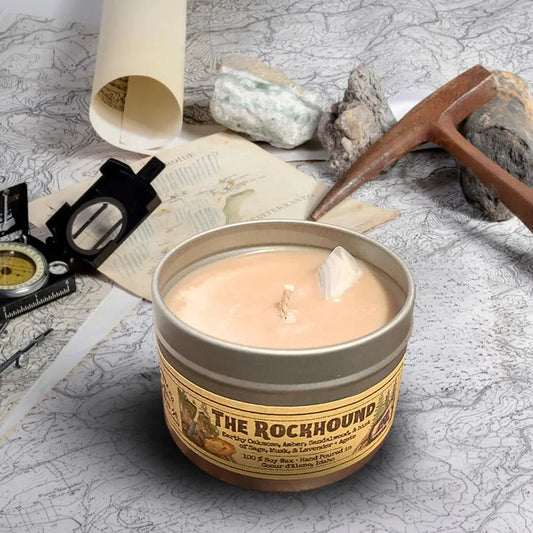 Wanderlust Folk The Rockhound | Pnw | USA Made | Soy Wax Candles | Outdoorsy-Accessories - Novelty - Decor-Wanderlust Folk-4 oz-Appalachian Outfitters