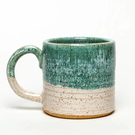 White Squirrel Clayworks Turquoise Hand-Thrown, in Ohio, Ceramic 12-14 oz Mug-Camping - Cooking - Dishware-White Squirrel Clayworks-Appalachian Outfitters