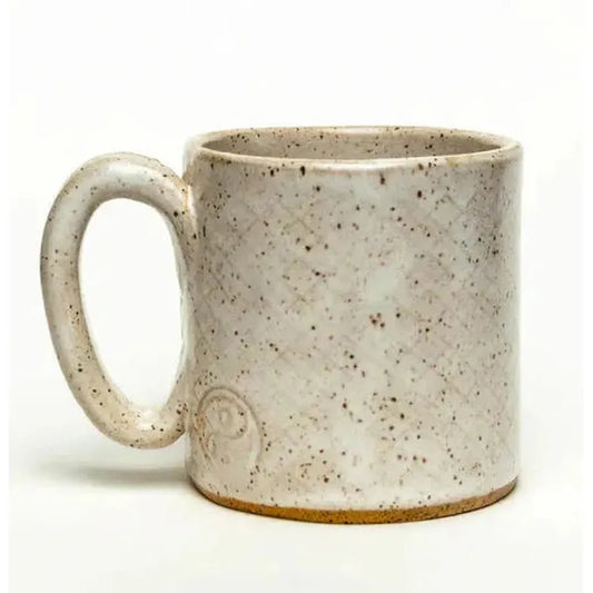 White Squirrel Clayworks Woodpecker Design Handmade, in Ohio, Ceramic White 10oz Mug-Camping - Cooking - Dishware-White Squirrel Clayworks-Appalachian Outfitters