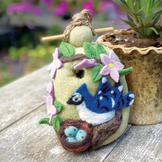 Wild Woolies Nesing Bluejay Birdhouse-Accessories - Novelty - Decor-Wild Woolies-Appalachian Outfitters