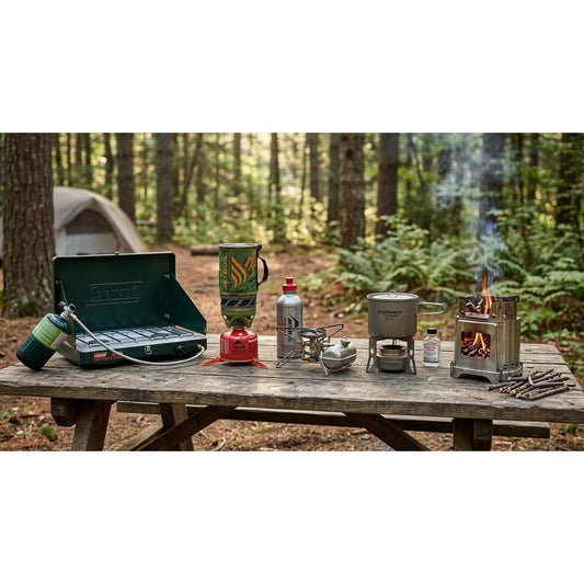 Different camping stove fuel types for outdoor cooking