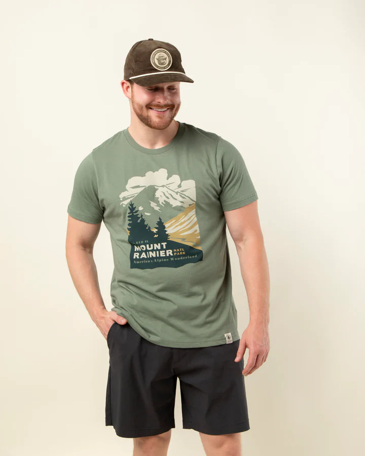 The Landmark Project Sample - Mount Rainier National Park Unisex Short Sleeve Tee