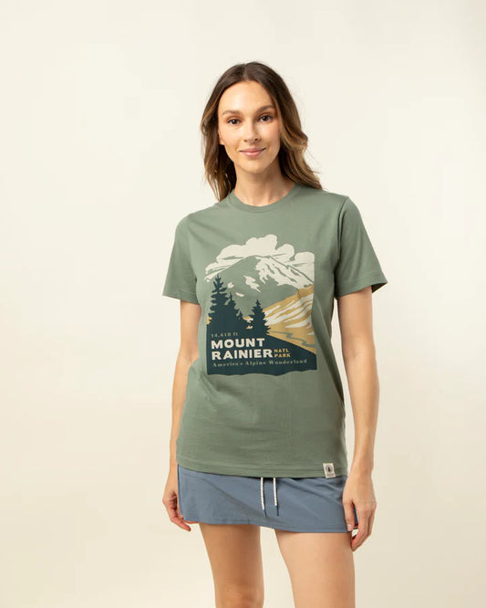 The Landmark Project Sample - Mount Rainier National Park Unisex Short Sleeve Tee