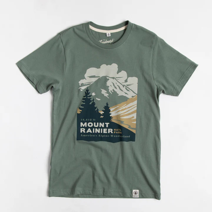 The Landmark Project Sample - Mount Rainier National Park Unisex Short Sleeve Tee