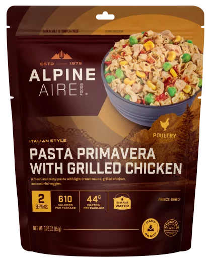 AlpineAire Pasta Primavera with Grilled Chicken-Food - Backpacking-AlpineAire-Appalachian Outfitters