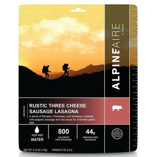 Rustic Three Cheese Sausage Lasagna-Food - Backpacking-AlpineAire-Appalachian Outfitters