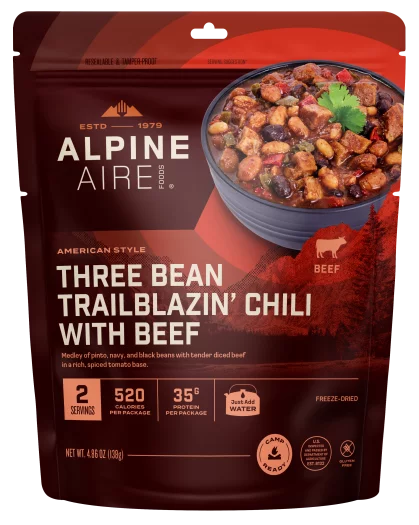AlpineAire Three Bean Trailblazin' Chili with Beef-Food - Backpacking-AlpineAire-Appalachian Outfitters