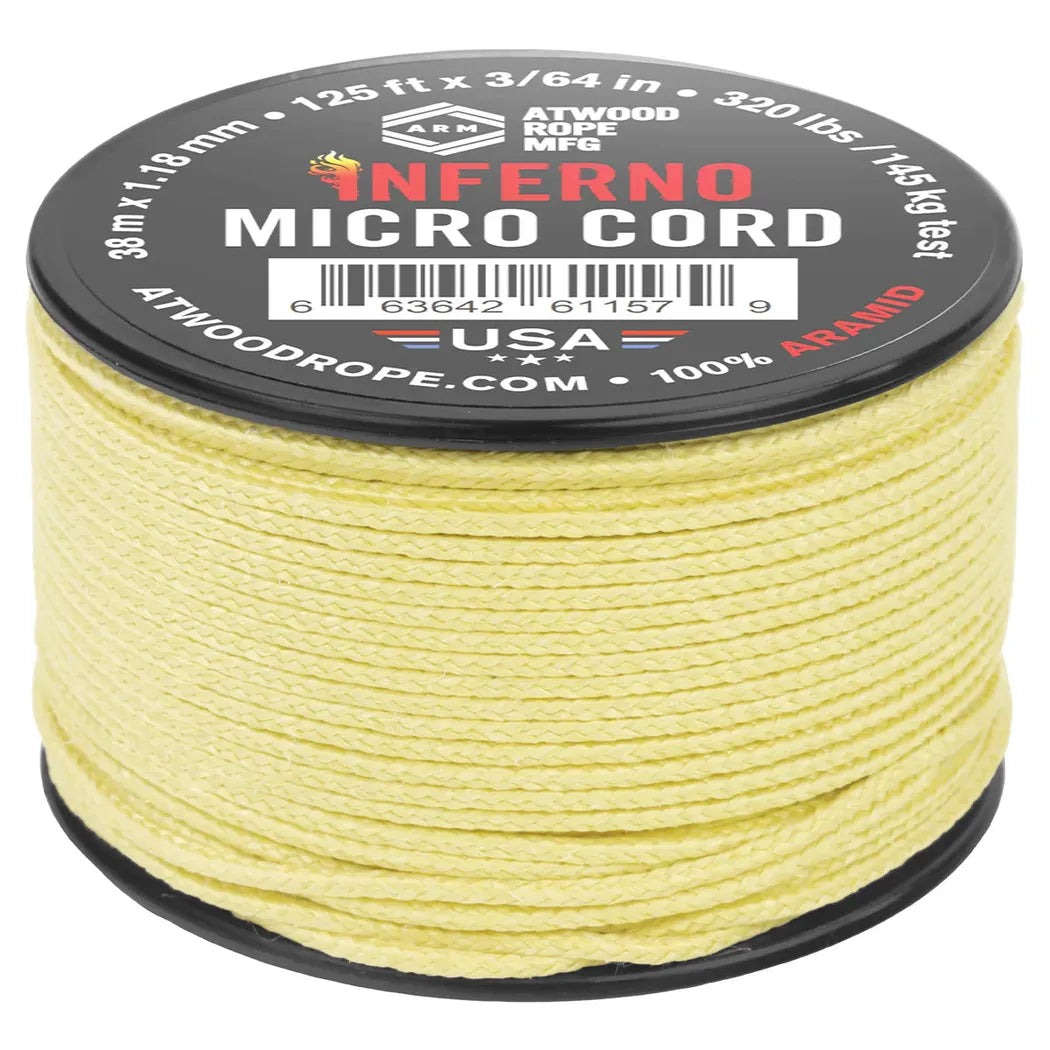 Atwood Rope Aramid - 320 LB Micro Cord - 1.18MM X 125 FT Spool-Camping - Accessories - Rope and Cordage-Atwood Rope-Appalachian Outfitters