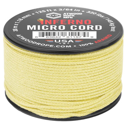 Atwood Rope Aramid - 320 LB Micro Cord - 1.18MM X 125 FT Spool-Camping - Accessories - Rope and Cordage-Atwood Rope-Appalachian Outfitters