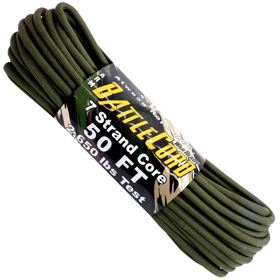 Atwood Rope Battle Cord - 2,650 LB - 5.6MM X 50 FT-Climbing - Ropes-Atwood Rope-Green-Appalachian Outfitters