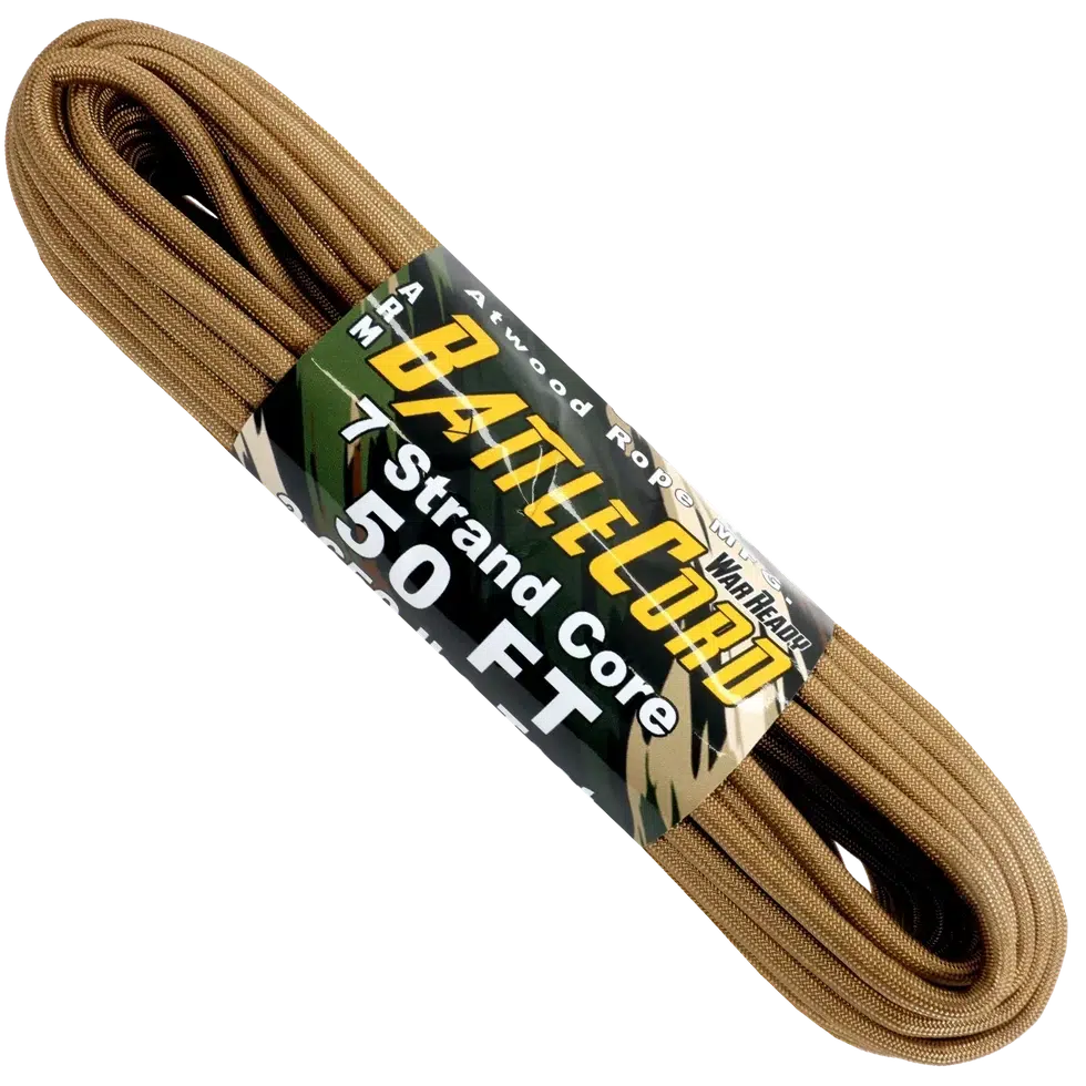 Atwood Rope Battle Cord - 2,650 LB - 5.6MM X 50 FT-Climbing - Ropes-Atwood Rope-Tan-Appalachian Outfitters