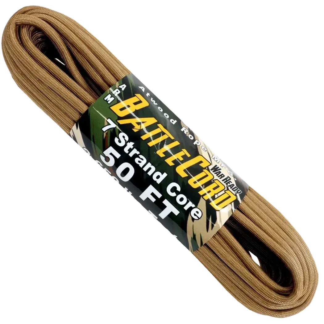 Atwood Rope Battle Cord - 2,650 LB - 5.6MM X 50 FT-Climbing - Ropes-Atwood Rope-Tan-Appalachian Outfitters