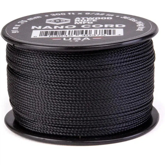 Atwood Rope Nano Cord - 36 LB - 0.75MM X 300 FT Spool-Climbing - Ropes-Atwood Rope-Black-Appalachian Outfitters