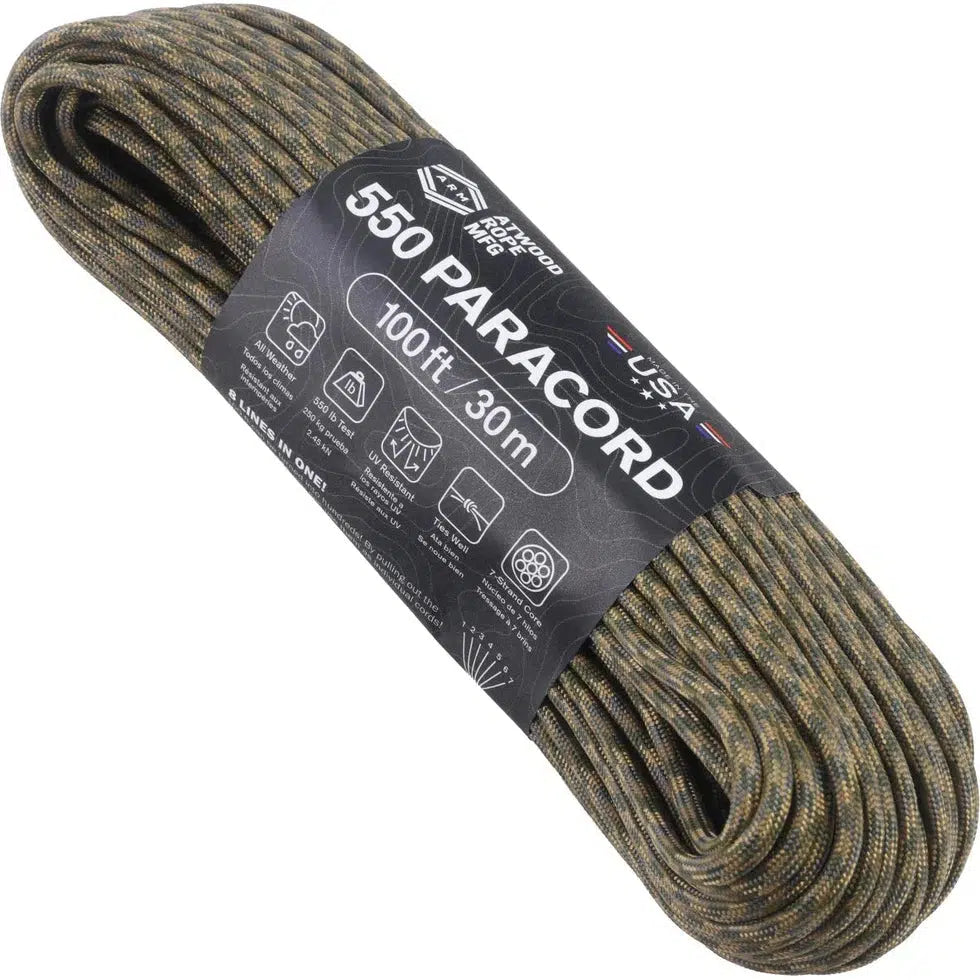 Atwood Rope Paracord - 550 LB - 4MM X 100 FT-Climbing - Ropes-Atwood Rope-M Camouflage-Appalachian Outfitters