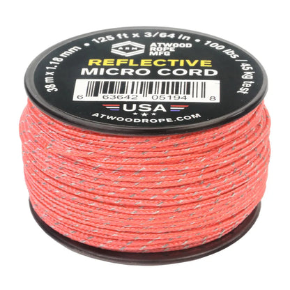 Atwood Rope Reflective Cord - 100 LB Mirco Cord - 1.18MM X 125 FT Spool-Camping - Accessories - Rope and Cordage-Atwood Rope-Appalachian Outfitters