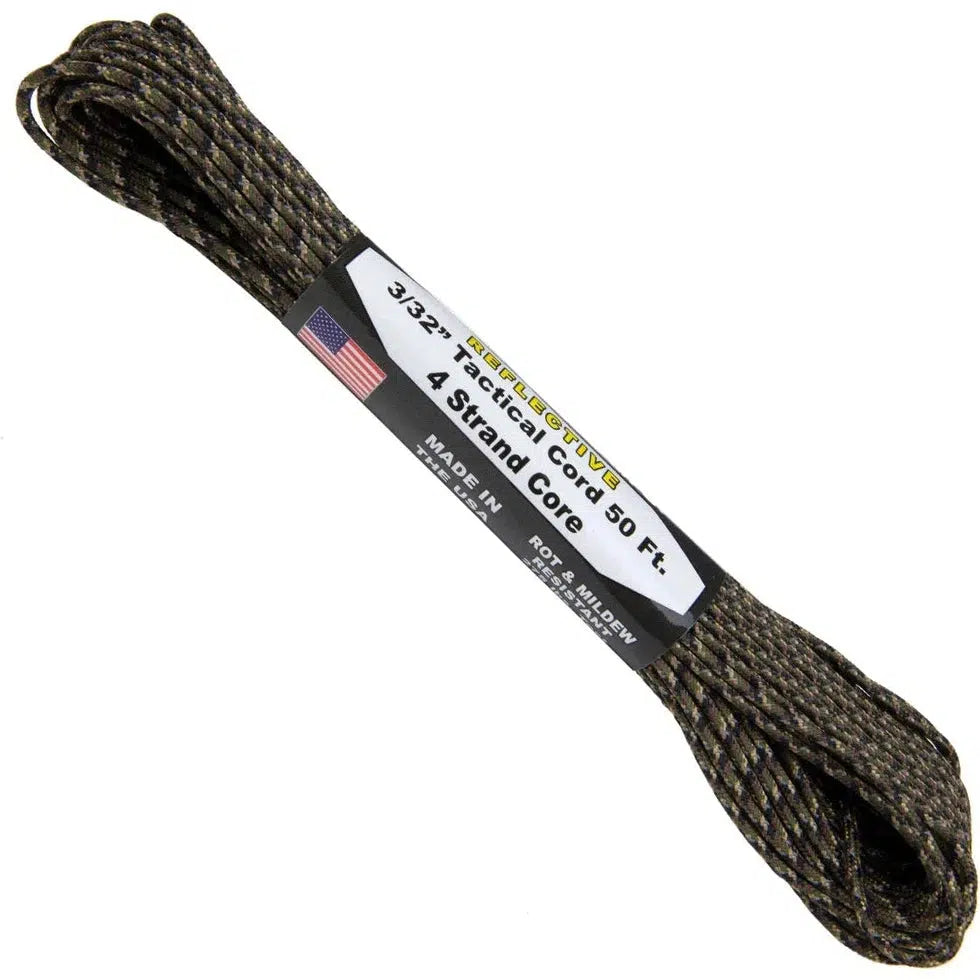 Atwood Rope Reflective Cord - 275 LB Tactical Cord - 2.4MM X 50 FT-Climbing - Ropes-Atwood Rope-Ground War-Appalachian Outfitters