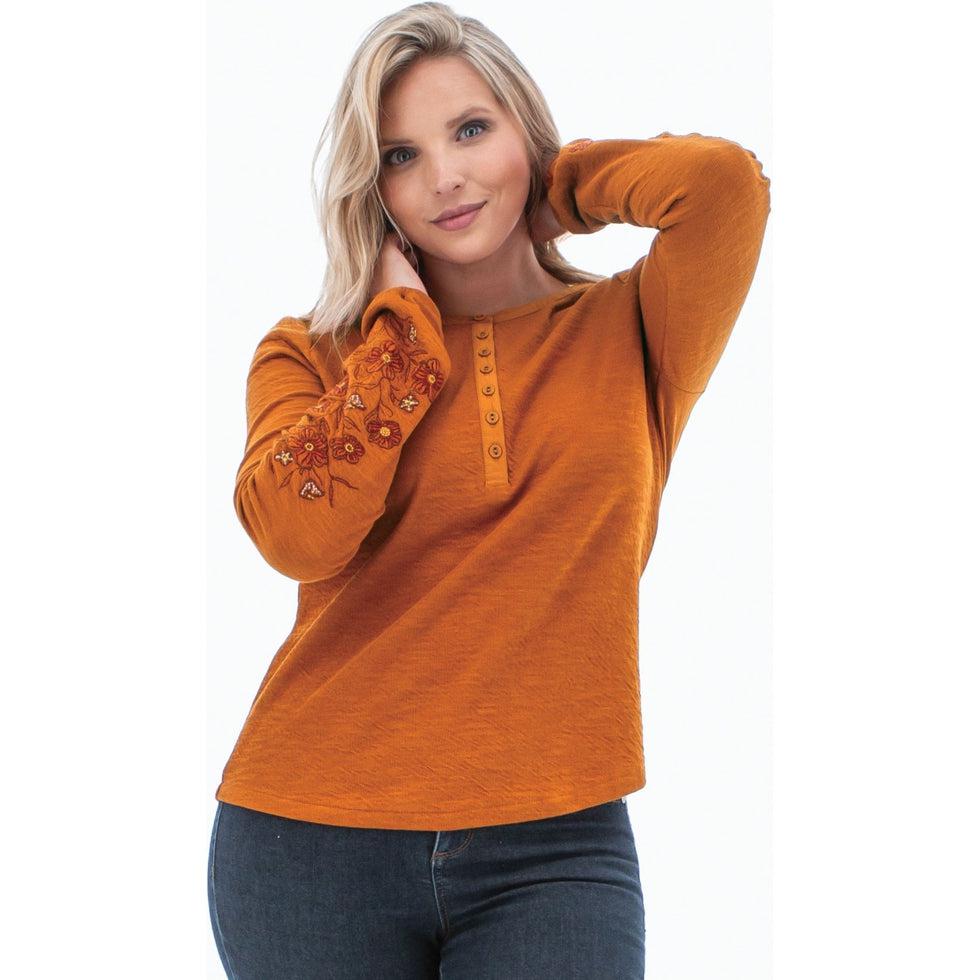 Larkin Henley-Women's - Clothing - Tops-Aventura-Autumnal-S-Appalachian Outfitters