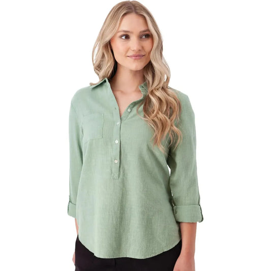 Aventura Women's Laken Top-Women's - Clothing - Tops-Aventura-Granite Green-S-Appalachian Outfitters
