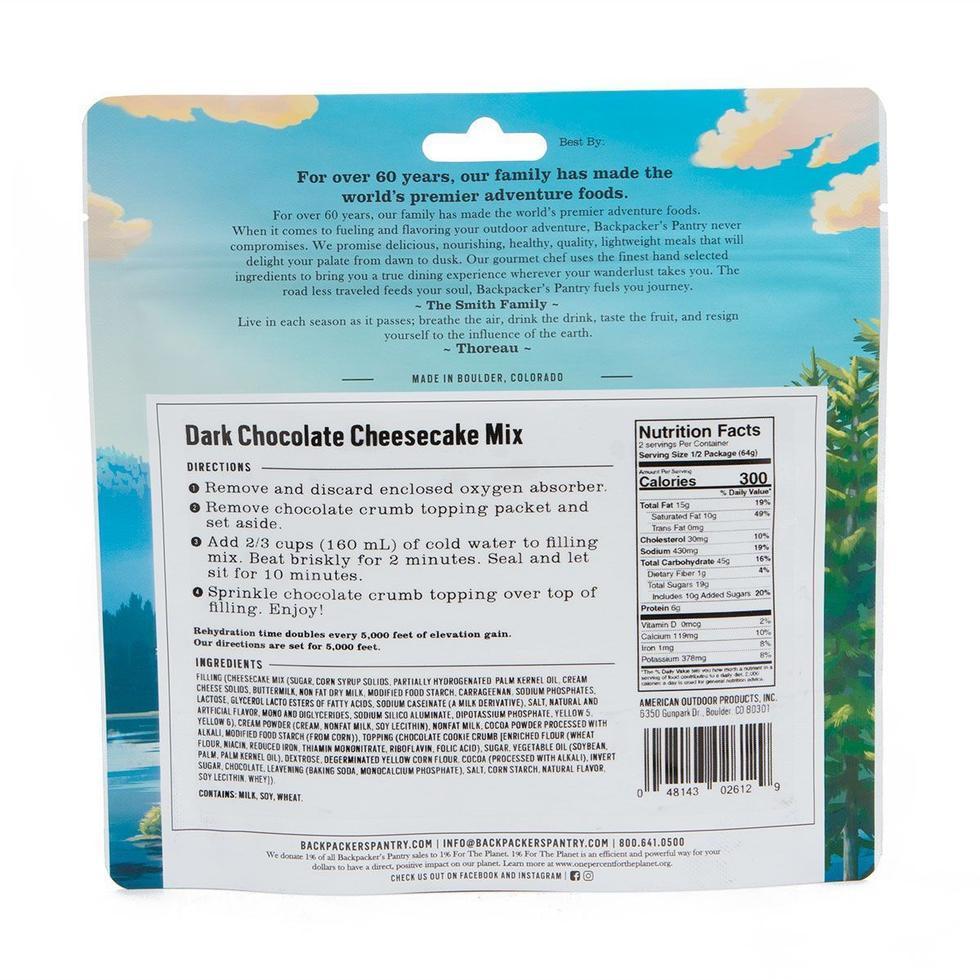 Backpackers Pantry-Dark Chocolate Cheesecake Mix-Appalachian Outfitters
