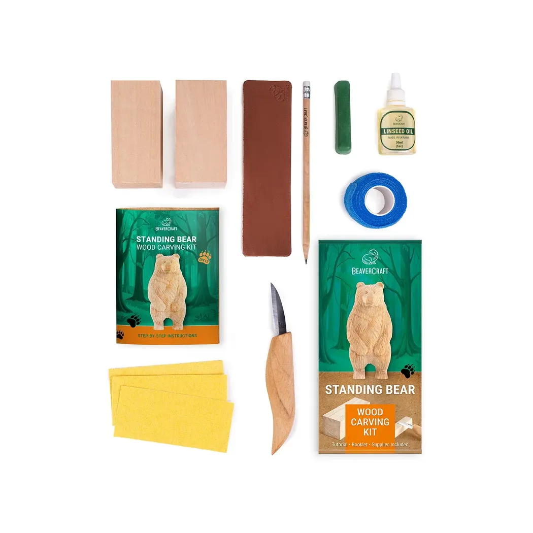 Beavercraft Standing Bear Wood Carving kit-Camping - Accessories - Knives-Beavercraft-Appalachian Outfitters