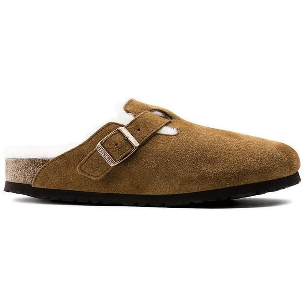 Birkenstock Boston Shearling Suede Leather-Women's - Footwear - Sandals-Birkenstock-Appalachian Outfitters