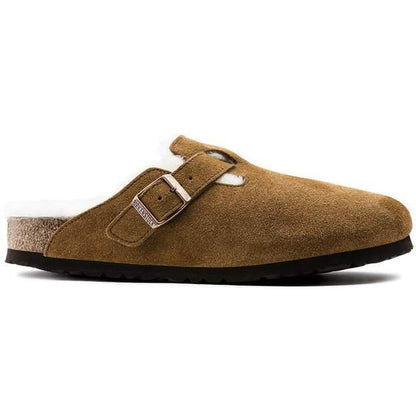 Birkenstock Boston Shearling Suede Leather-Women's - Footwear - Sandals-Birkenstock-Appalachian Outfitters