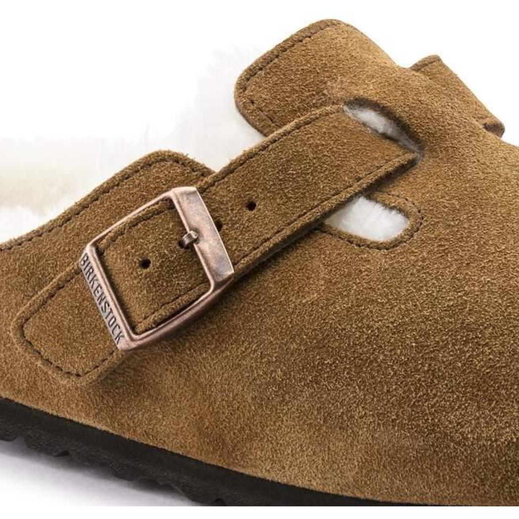 Birkenstock Boston Shearling Suede Leather-Women's - Footwear - Sandals-Birkenstock-Appalachian Outfitters