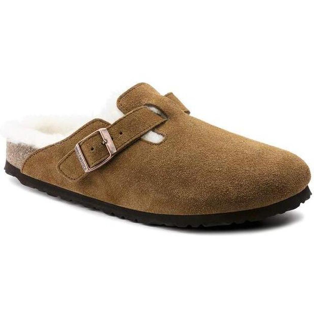 Birkenstock Boston Shearling Suede Leather-Women's - Footwear - Sandals-Birkenstock-Appalachian Outfitters