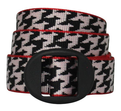 Bison 25mm Ellipse Pattern Belt-Accessories - Belts - Unisex-Bison-Houndstooth-M-Appalachian Outfitters