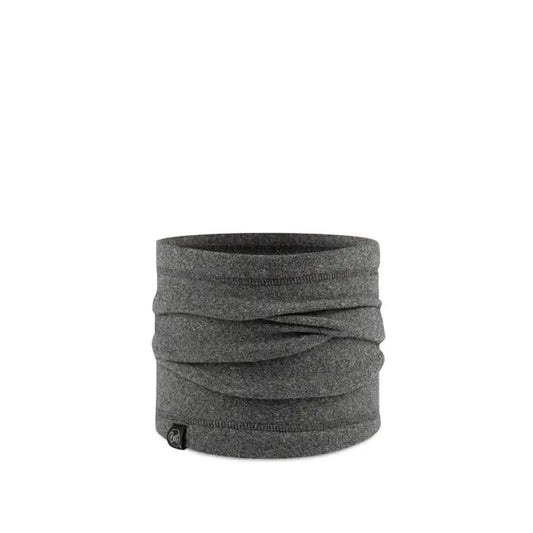 A charcoal heather Buff Polar Neckwarmer shown from the front against a white background.