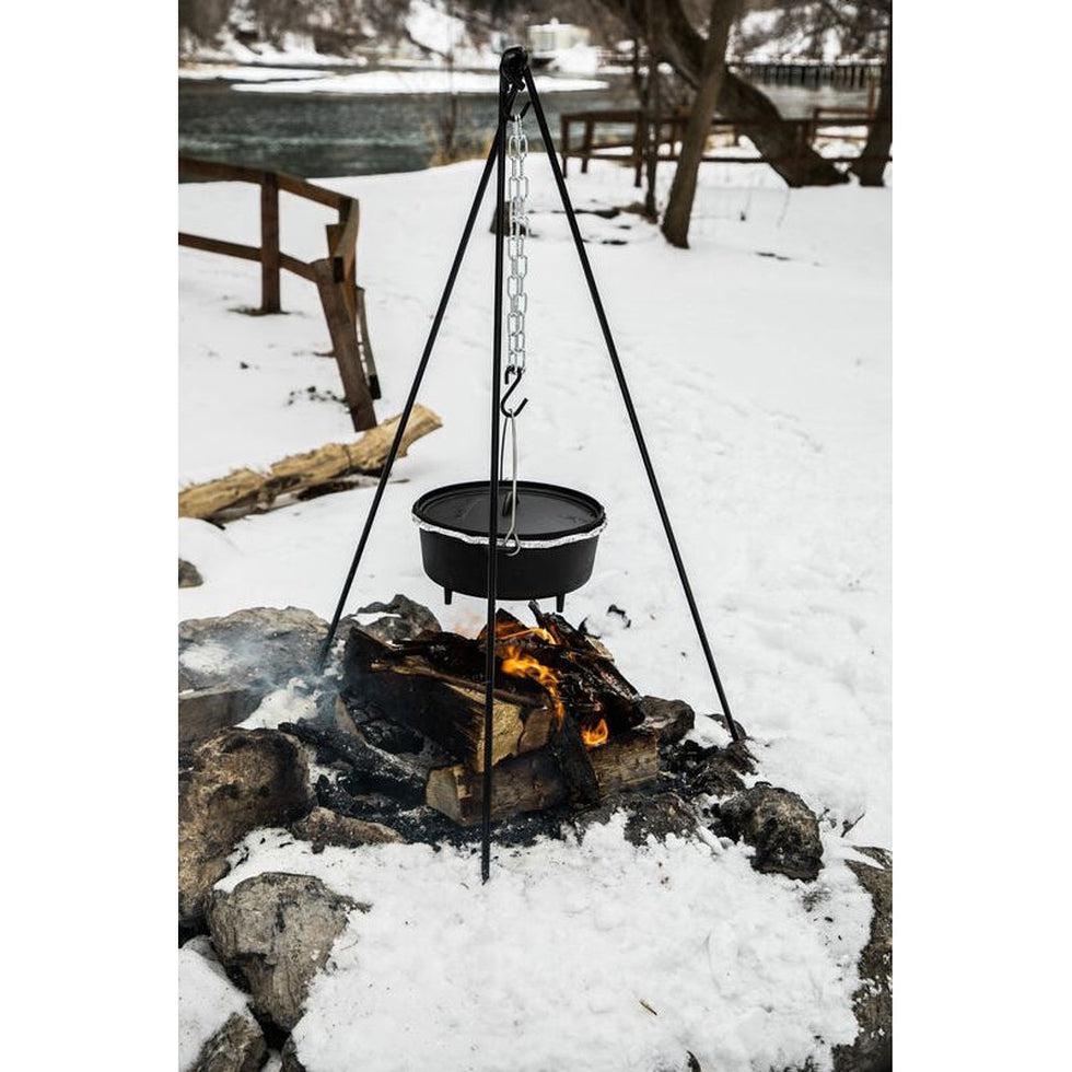 Cast Iron Camp Dutch Oven Lid Stand, 4-In-1 Folding Pot Stand/Camp Dutch  Oven To