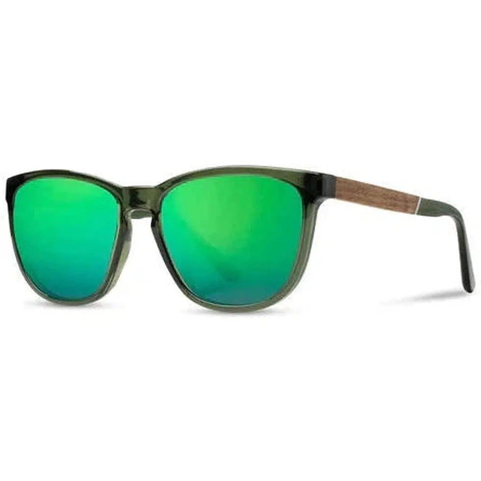 Camp Eyewear Arrowcrest-Accessories - Sunglasses-Camp Eyewear-Fern // Walnut-HD Plus Polarized Green Flash-Appalachian Outfitters
