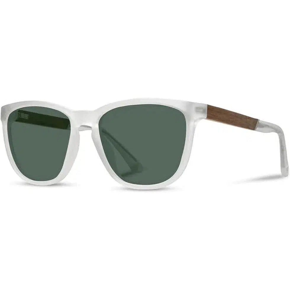 Camp Eyewear Arrowcrest-Accessories - Sunglasses-Camp Eyewear-Matte Crystal // Walnut-Basic Polarized G15-Appalachian Outfitters