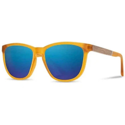 Camp Eyewear Arrowcrest-Accessories - Sunglasses-Camp Eyewear-Matte Orange// Walnut-HD Plus Polarized Blue Flash-Appalachian Outfitters