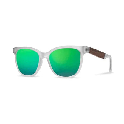 Camp Eyewear Cove-Accessories - Sunglasses-Camp Eyewear-Matte Crystal // Walnut-HD Plus Polarized Green Flash-Appalachian Outfitters