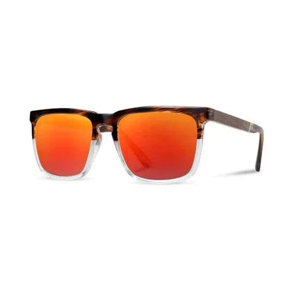 Camp Eyewear Ridge-Accessories - Sunglasses-Camp Eyewear-Whiskey Soda // Walnut-HD Plus Polarized Solar Flash-Appalachian Outfitters