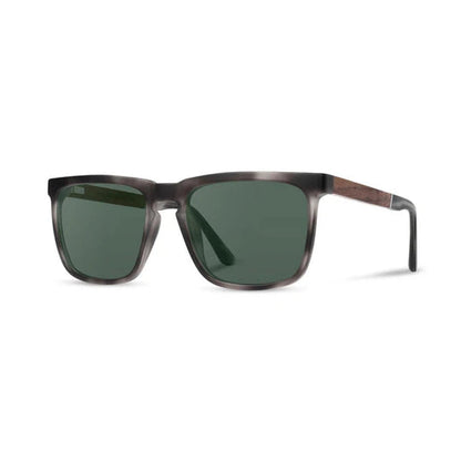Camp Eyewear Ridge-Accessories - Sunglasses-Camp Eyewear-Matte Pearl Grey // Walnut-Basic Polarized G15-Appalachian Outfitters