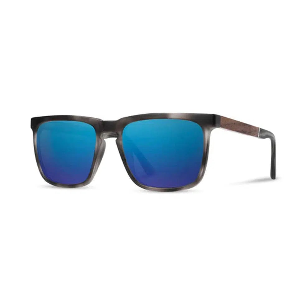 Camp Eyewear Ridge-Accessories - Sunglasses-Camp Eyewear-Matte Pearl Grey // Walnut-HD Plus Polarized Blue Flash-Appalachian Outfitters