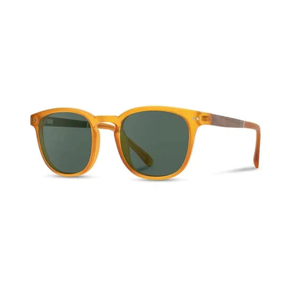 Camp Eyewear Topo-Accessories - Sunglasses-Camp Eyewear-Matte Orange // Walnut-Basic Polarized G15-Appalachian Outfitters
